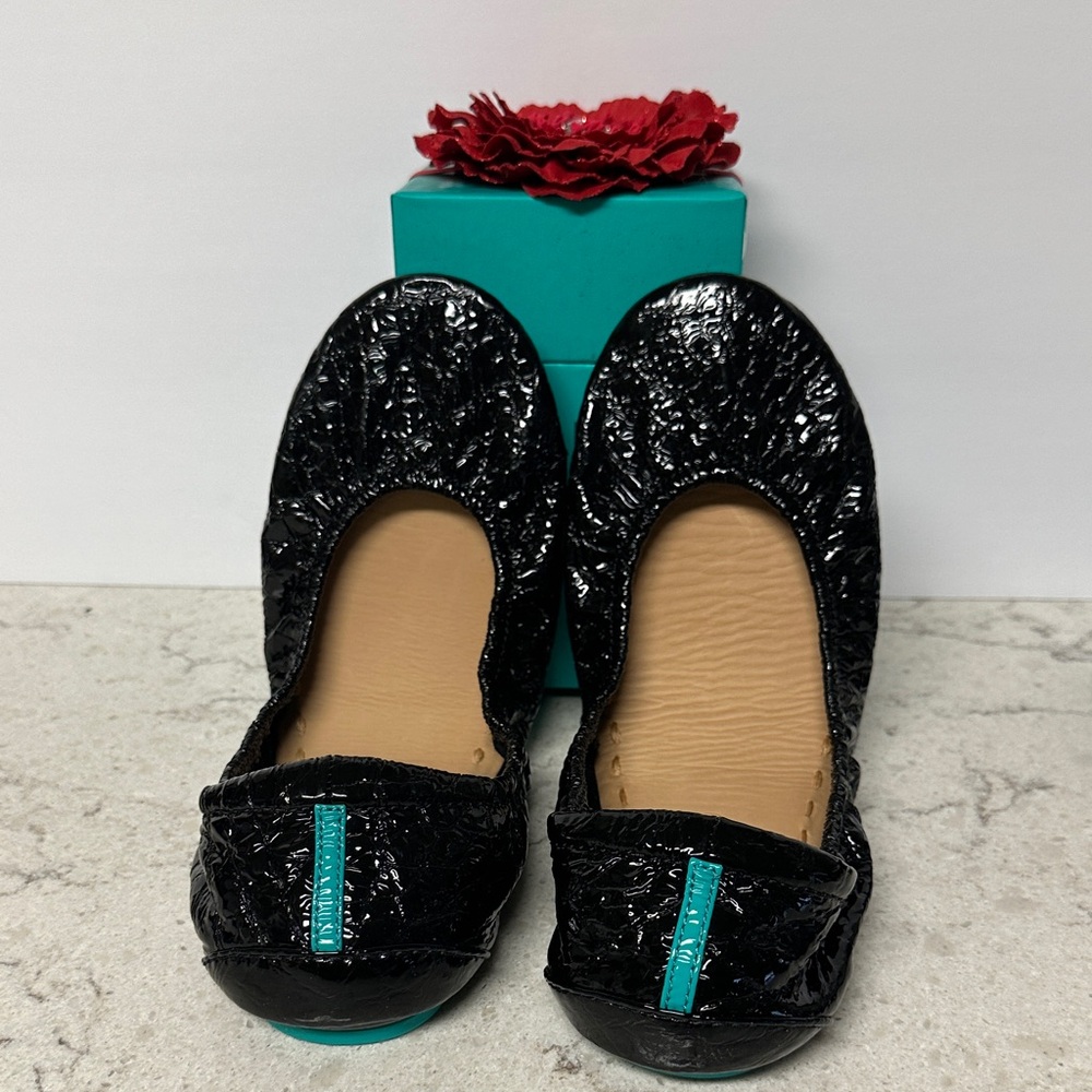 Tieks Shiny Black Ballet Flats - Picture 7 of 7